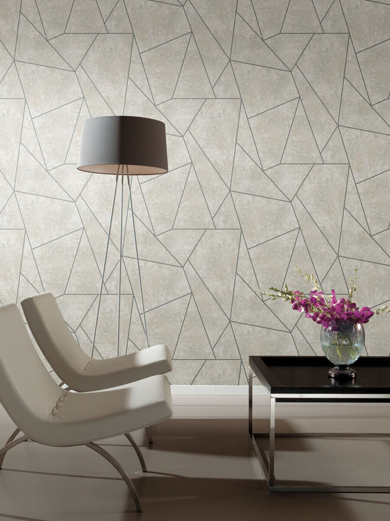 media image for Nazca Wallpaper in Neutral/Silver from the Modern Metals Second Edition 234