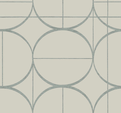 product image for Sun Circles Wallpaper in Taupe/Silver from the Modern Metals Second Edition 74