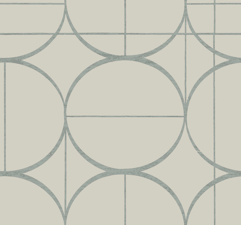 media image for Sun Circles Wallpaper in Taupe/Silver from the Modern Metals Second Edition 240