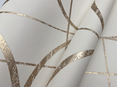 product image for Sun Circles Wallpaper in Cream/Gold from the Modern Metals Second Edition 85