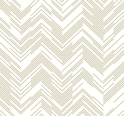 product image of sample polished chevron wallpaper in white gold from the modern metals second edition 1 52