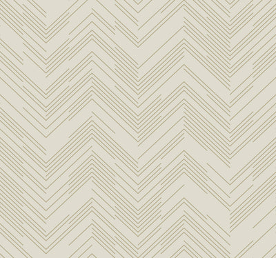 product image for Polished Chevron Wallpaper in Cream/Gold from the Modern Metals Second Edition 6