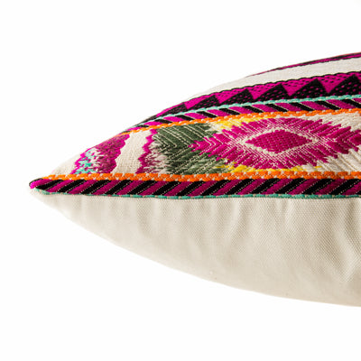 product image for Flamenco Striped Multicolor & Ivory Pillow design by Jaipur Living 50