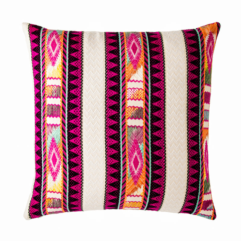 media image for Flamenco Striped Multicolor & Ivory Pillow design by Jaipur Living 232