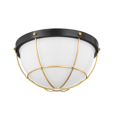 product image of holkham 2 light flush mount by hudson valley lighting mds1501 agb db 1 582