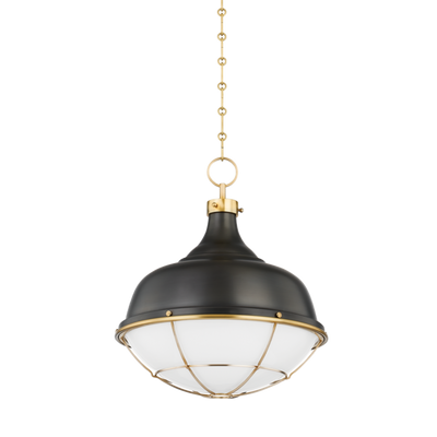 product image of holkham light pendant by hudson valley lighting mds1502 agb db 1 545