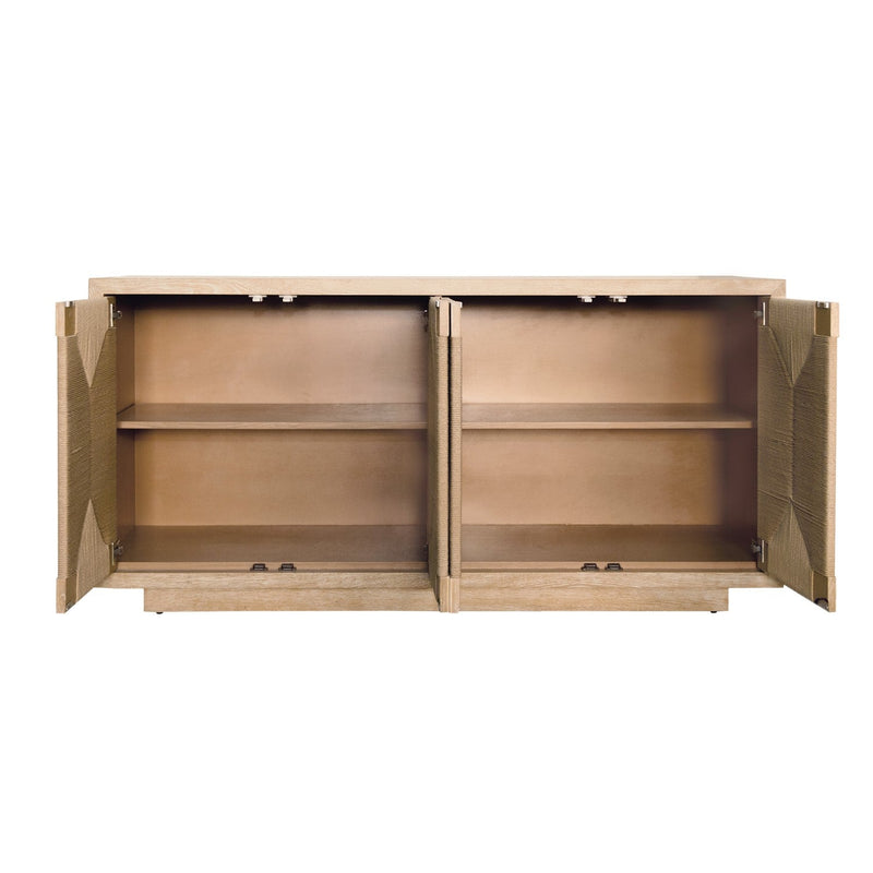 media image for Four Door Cabinet With Rush Front Doors By Bd Studio Ii Melrose Co 9 254