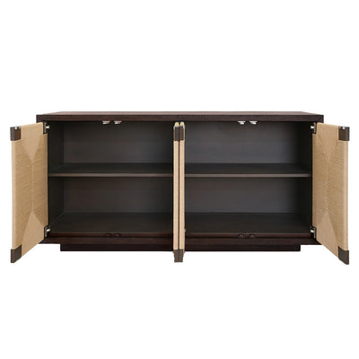 product image for Four Door Cabinet With Rush Front Doors By Bd Studio Ii Melrose Co 11 14