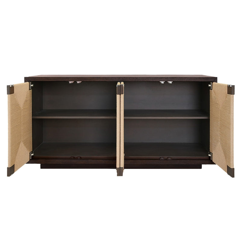 media image for Four Door Cabinet With Rush Front Doors By Bd Studio Ii Melrose Co 11 239