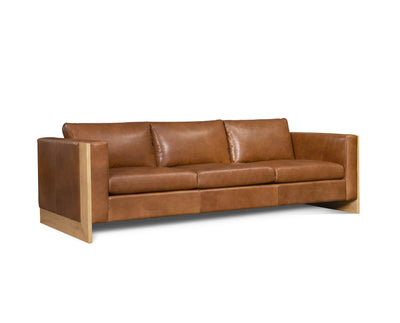 product image for Mendenhall Leather Sofa in Cognac 32