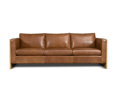 product image for Mendenhall Leather Sofa in Cognac 62