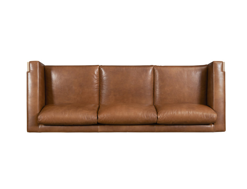 media image for Mendenhall Leather Sofa in Cognac 277