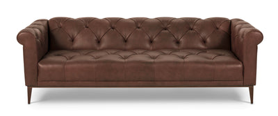 product image of Merritt Leather Sofa Depth in Cocoa 575