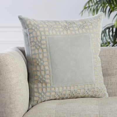 product image for Azilane Trellis Pillow in Light Blue by Jaipur Living 82