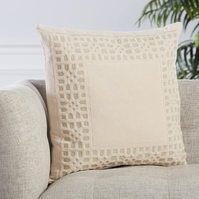 product image for Azilane Trellis Pillow in Beige by Jaipur Living 90