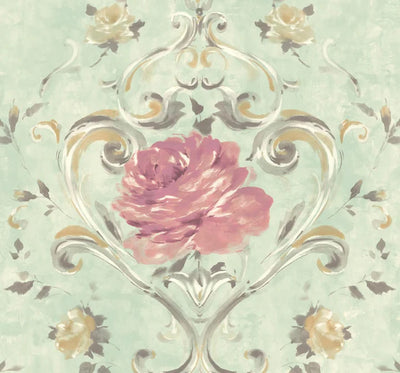 product image of sample amy turquoise wallpaper from the jasper collection by mayflower 1 524