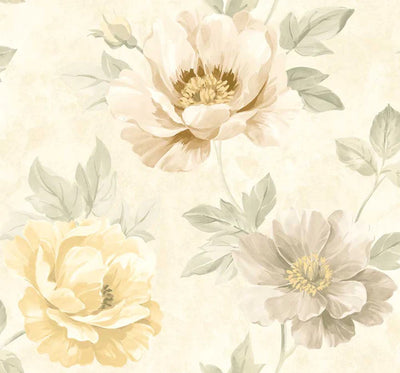 product image of Kinsley Cream/Gold Wallpaper from the Providence Collection by Mayflower 527