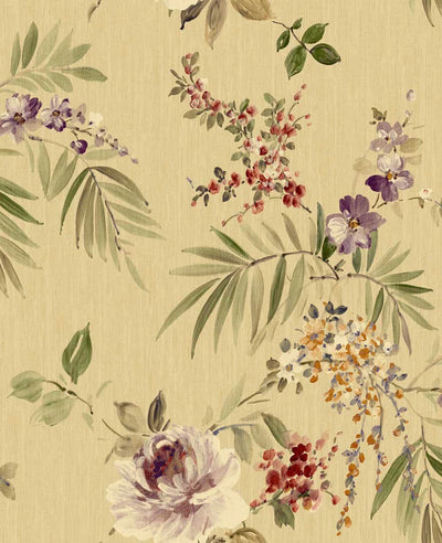 product image of sample providence gold purple wallpaper from the providence collection by mayflower 1 594