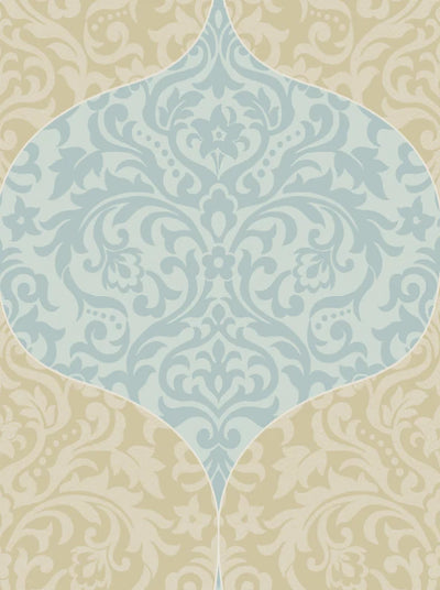 product image of Power Turquoise/Gold Wallpaper from the Providence Collection by Mayflower 537