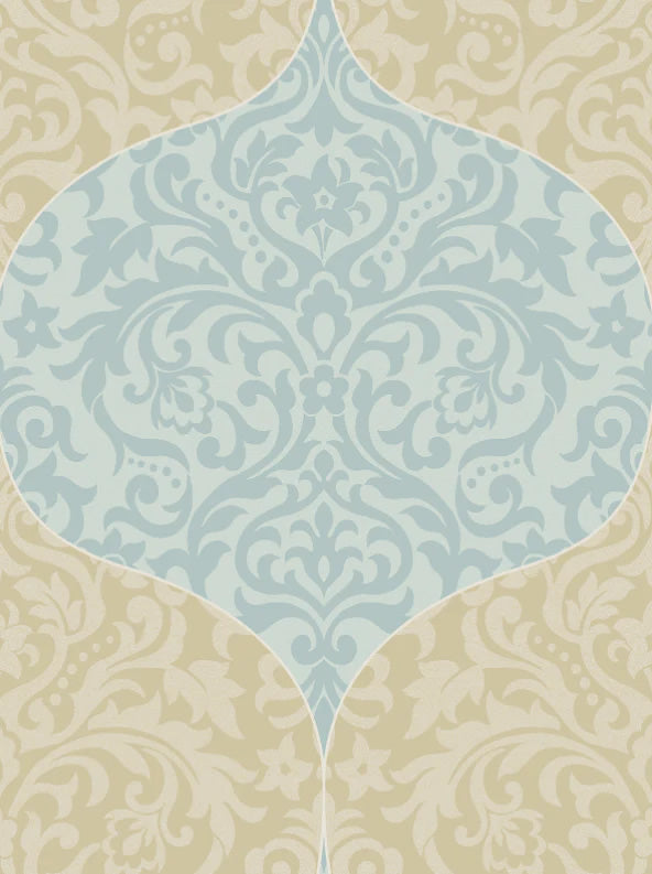 media image for Power Turquoise/Gold Wallpaper from the Providence Collection by Mayflower 243