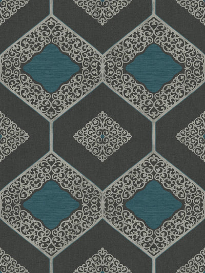 product image of sample hope teal wallpaper from the providence collection by mayflower 1 535