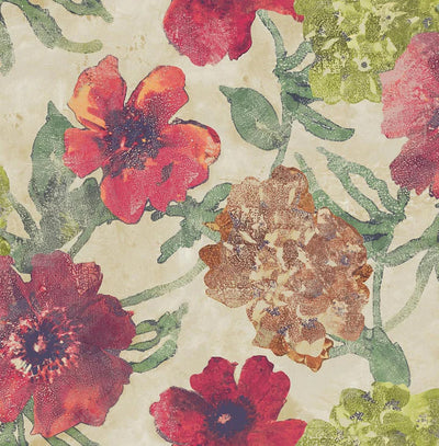 product image for Bonniefield Rouge/White Wallpaper from the Tiverton Collection by Mayflower 19