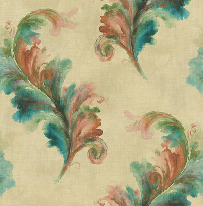 product image of Scarlett O'Hara Green/Gold Wallpaper from the Romance Collection by Mayflower 587