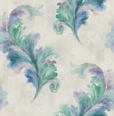 product image of Scarlett O'Hara Silver/Purple Wallpaper from the Romance Collection by Mayflower 535