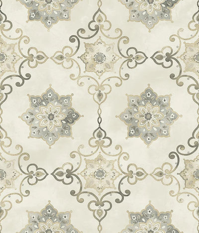 product image of Isolde Silver Wallpaper from the Romance Collection by Mayflower 579