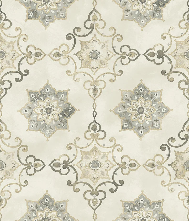 media image for Isolde Silver Wallpaper from the Romance Collection by Mayflower 277
