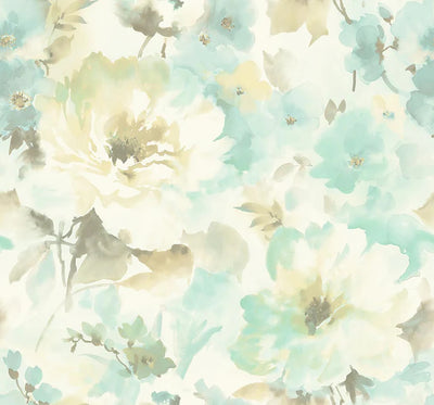 product image of Juliet Turquoise Wallpaper from the Romance Collection by Mayflower 54