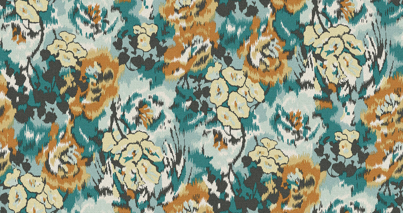 media image for Flower Pot Teal/Orange Wallpaper from the Missoni 4 Collection by York Wallcoverings 275