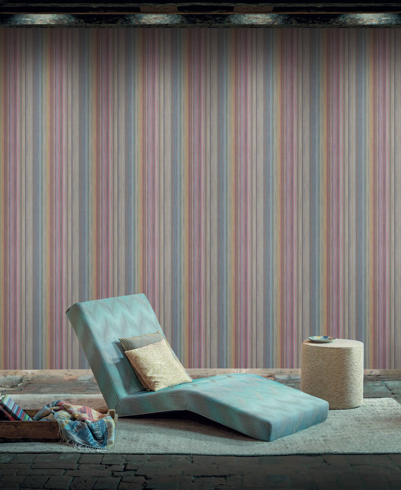 media image for Striped Sunset Rainbow Wallpaper from the Missoni 4 Collection by York Wallcoverings 276