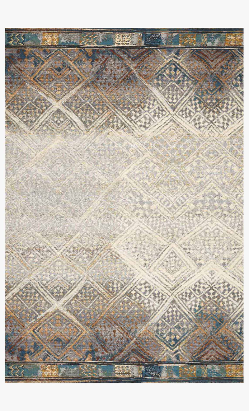 media image for Mika Rug in Ivory & Mediterranean by Loloi 244