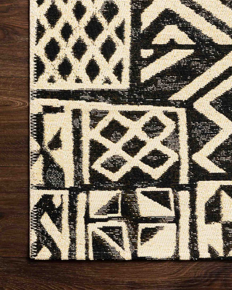 media image for Mika Indoor/Outdoor Rug in Ivory & Black by Loloi 216