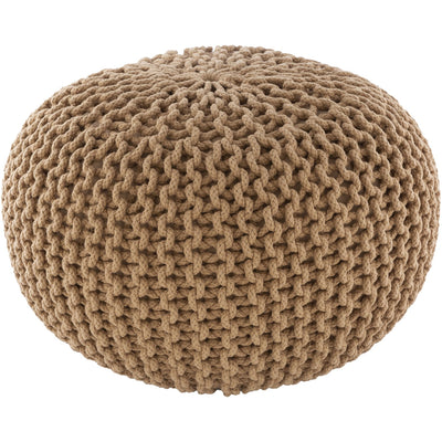 product image of Malmo MLPF-008 Knitted Pouf in Camel by Surya 588