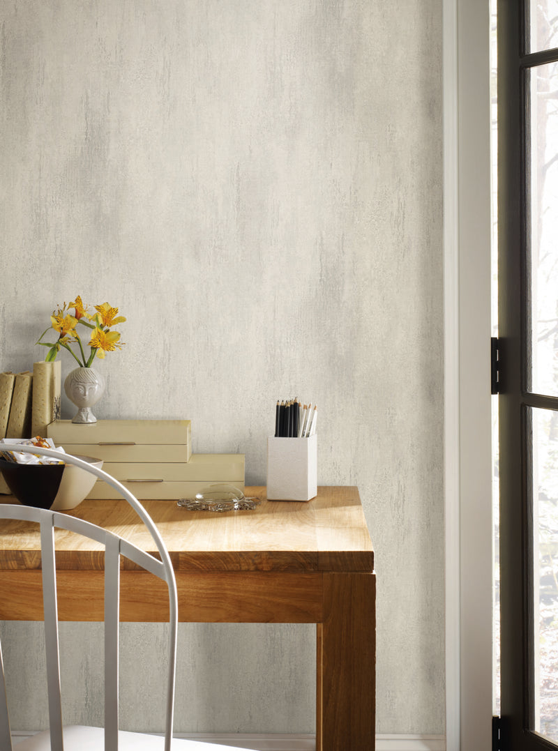 media image for Stucco Finish Wallpaper in Light Gray from the Mediterranean Collection by York Wallcoverings 266