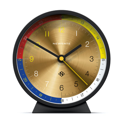 product image for m mantel in cave black and spun brass dial design by newgate 1 26
