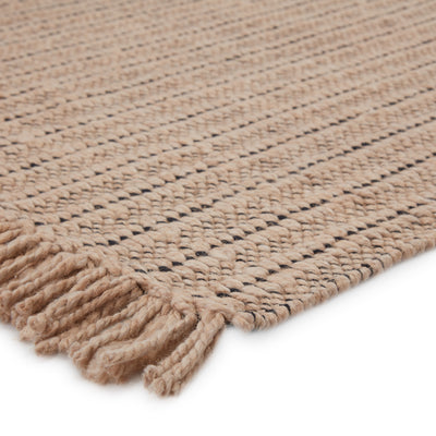 product image for Poise Handmade Solid Rug in Beige & Black 56
