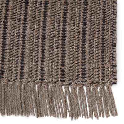 product image for Poise Handmade Solid Rug in Gray & Black 6