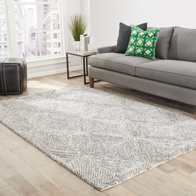 product image for exhibition geometric rug in whisper white beluga design by jaipur 5 74