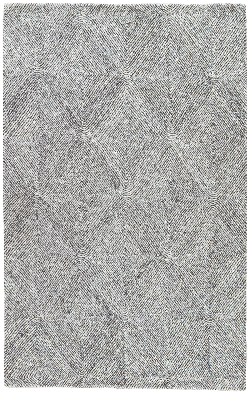 media image for exhibition geometric rug in whisper white beluga design by jaipur 1 283