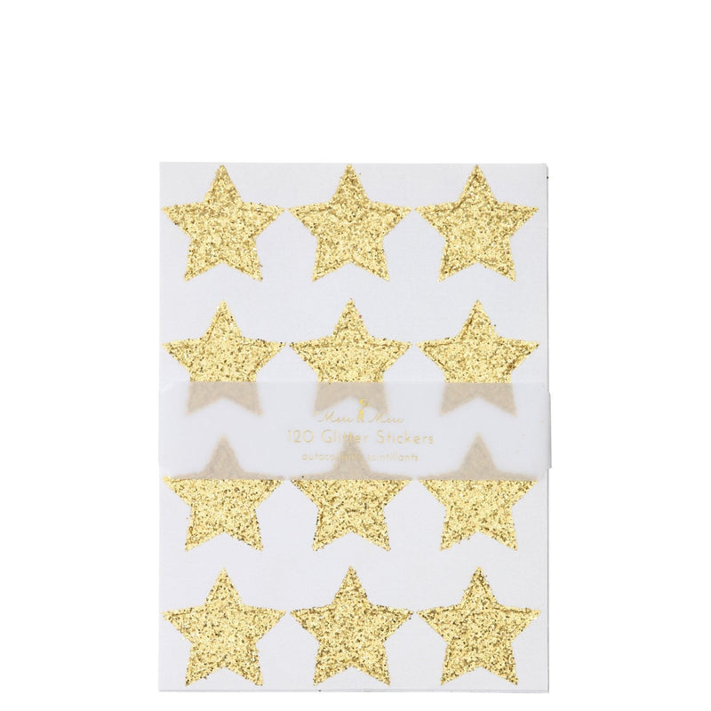 media image for gold glitter stars sticker sheets by meri meri mm 149896 1 258