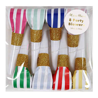 product image of bright stripe party blowers by meri meri mm 157924 1 532