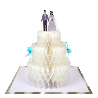 product image of wedding cake honeycomb card by meri meri mm 159517 1 596