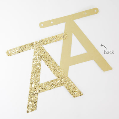 product image for gold glitter letter garland kit by meri meri mm 160696 2 85