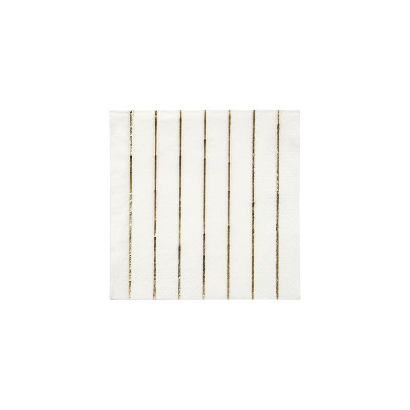 media image for gold stripe napkins by meri meri mm 181693 2 281