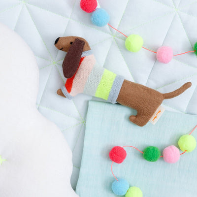 product image for sausage dog baby rattle by meri meri mm 187819 3 99