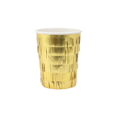 product image of gold fringe party cups by meri meri mm 197205 1 566