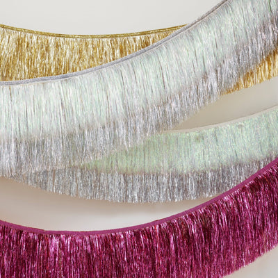 product image for silver iridescent tinsel fringe garland by meri meri mm 199074 3 29